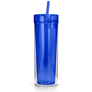 Cuptify 16 oz Acrylic Skinny Tumbler - Blue