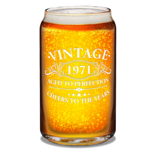 Vintage Cheers to 51 Years 1971 16oz Glass Can