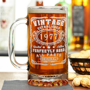 45th Birthday 16oz Glass Mug