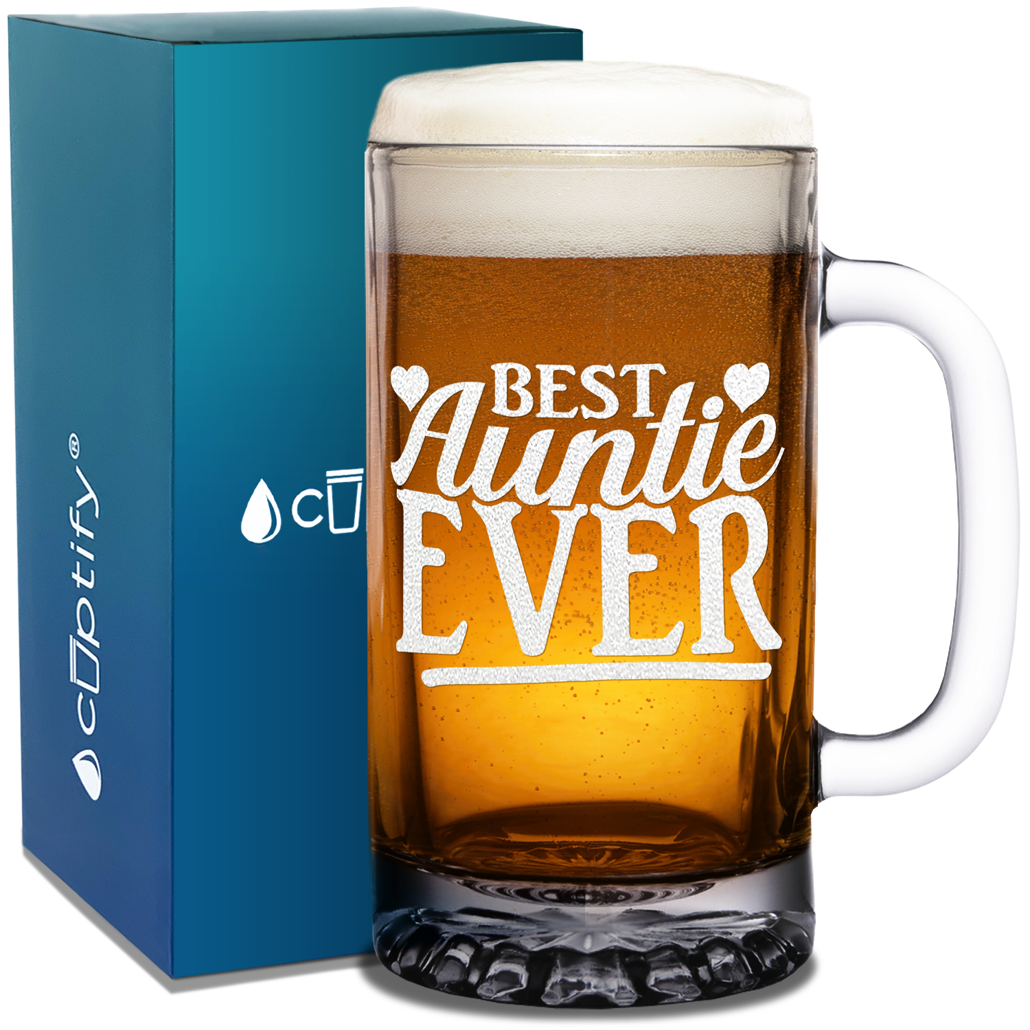 Best Auntie Ever 16 oz Beer Mug Glass