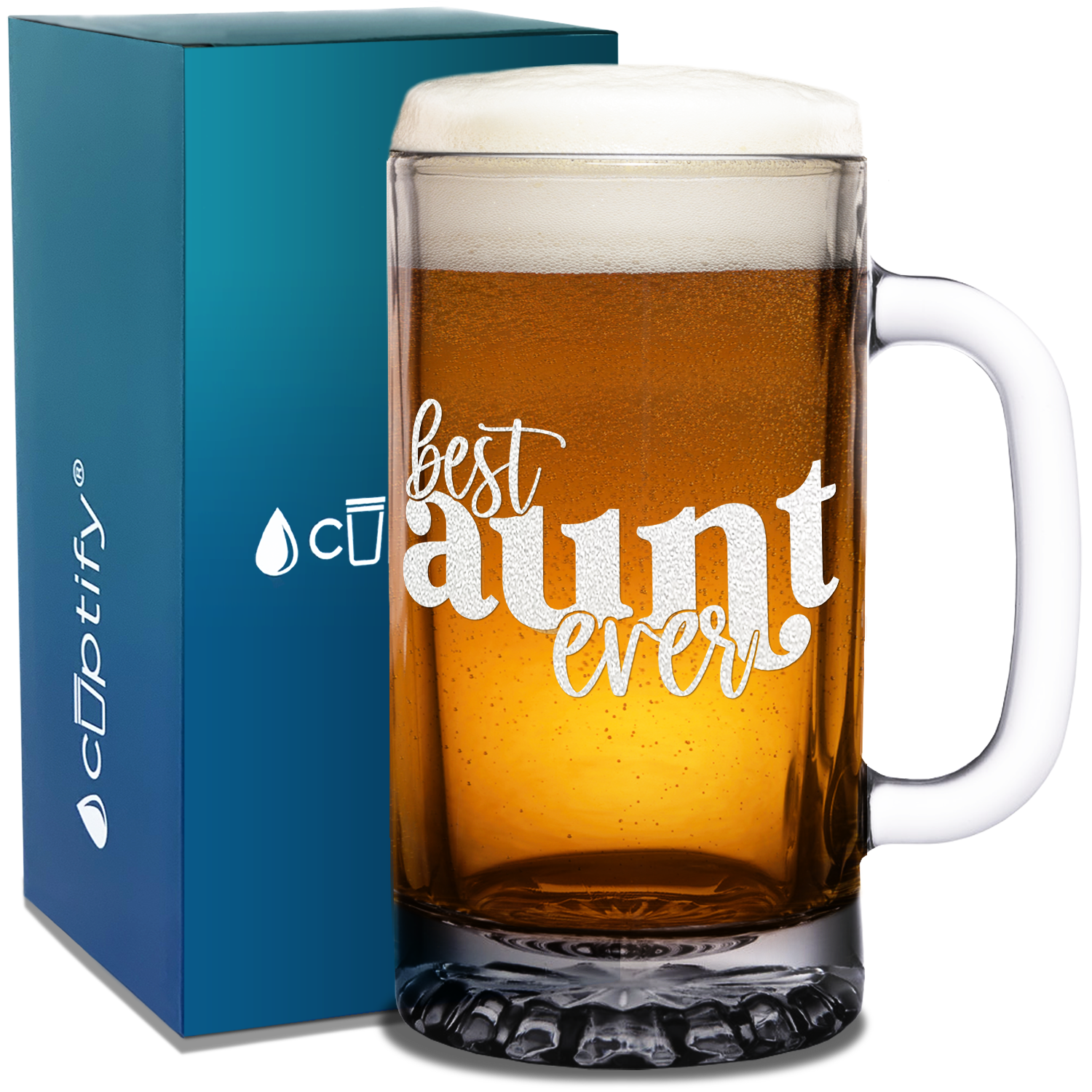 Best Aunt Ever 16 oz Beer Mug Glass