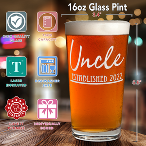 Uncle Established Beer Pint Glass