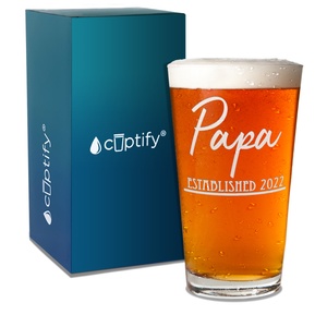 Papa Established Beer Pint Glass