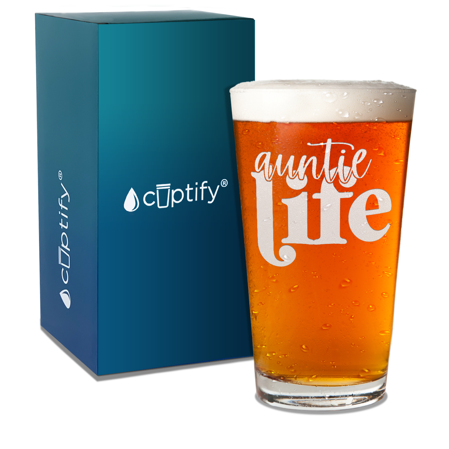 Personalized Pint Glasses with Beer Pitcher