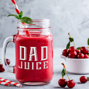 Dad Juice Etched on 16oz Mason Jar Glass