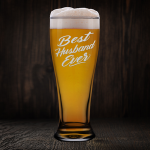 Best Husband Ever Etched on 16 oz Glass Pilsner