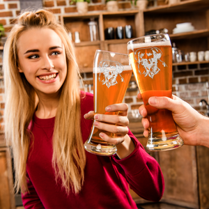 Golden Retriever Head Beer Pilsner Glass