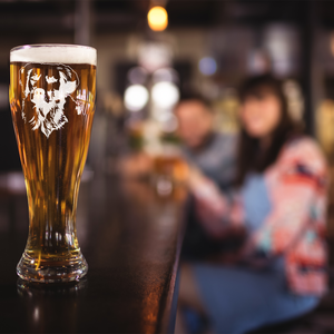 Golden Retriever Head Beer Pilsner Glass