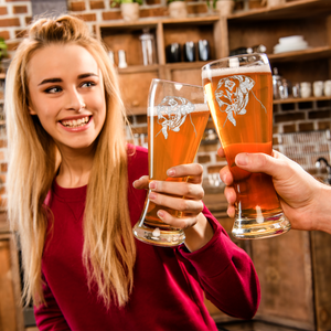 Great Dane Head Beer Pilsner Glass