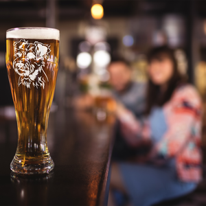 Miniature Schnauzer Head Beer Pilsner Glass