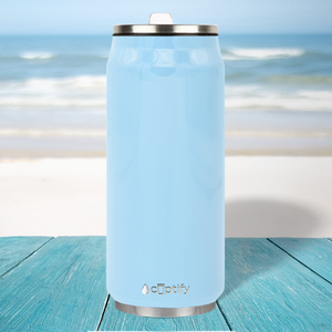 Pastel Blue Gloss 16oz Cola Can Bottle