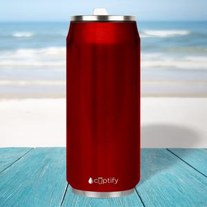 Red Translucent 16oz Cola Can Bottle