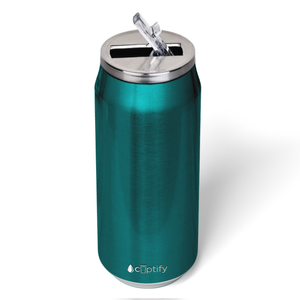 Teal Translucent 16oz Cola Can Bottle