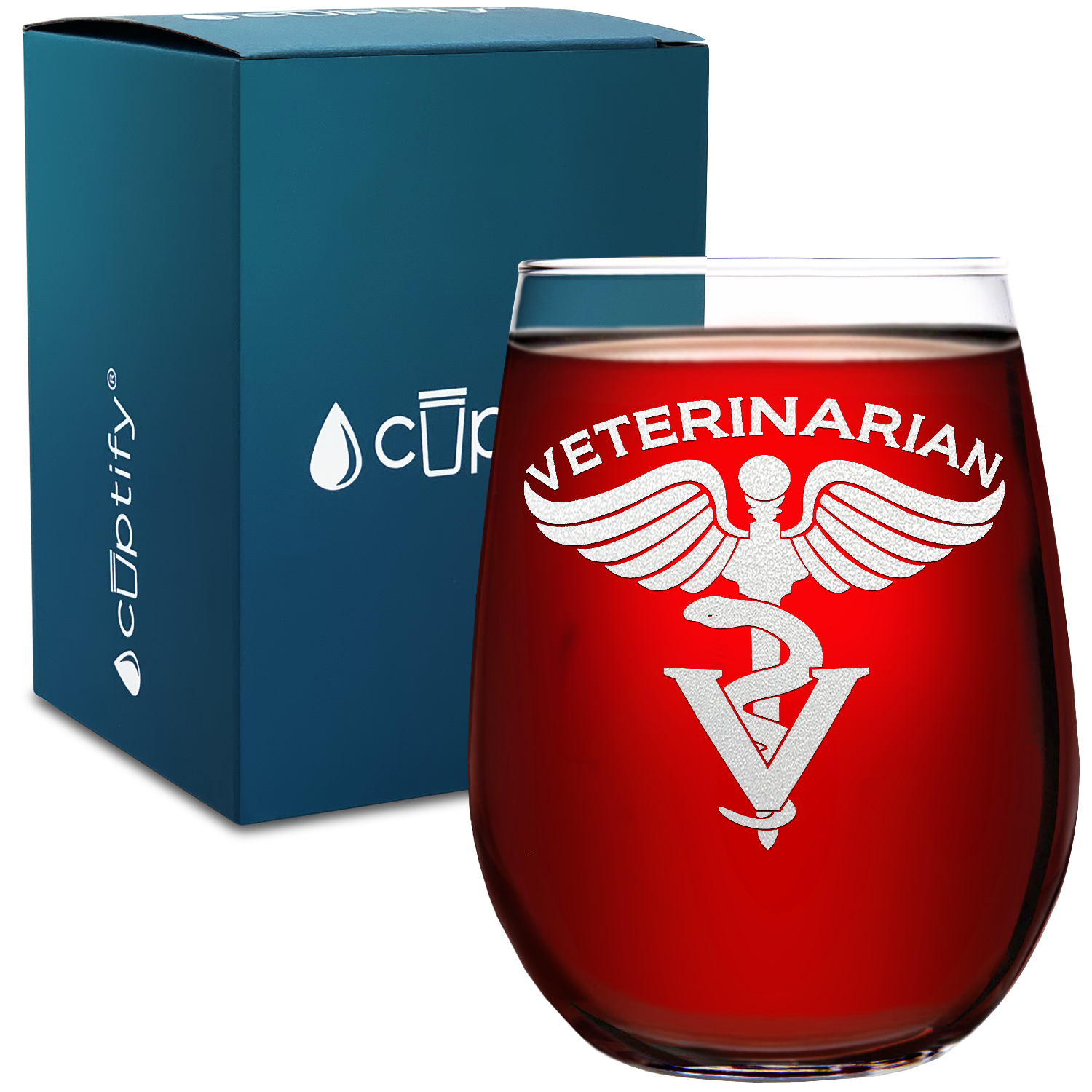 Veterinarian 17oz Stemless Wine Glass