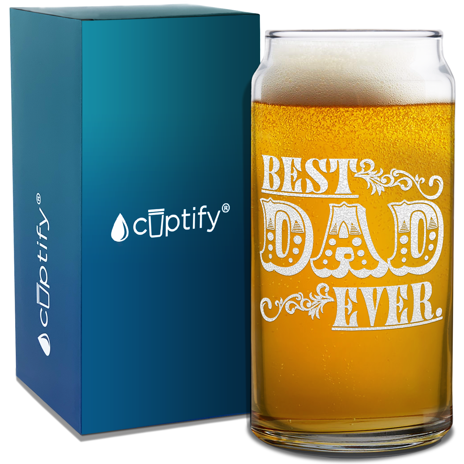  Best Dad Ever Design Etched on Glass