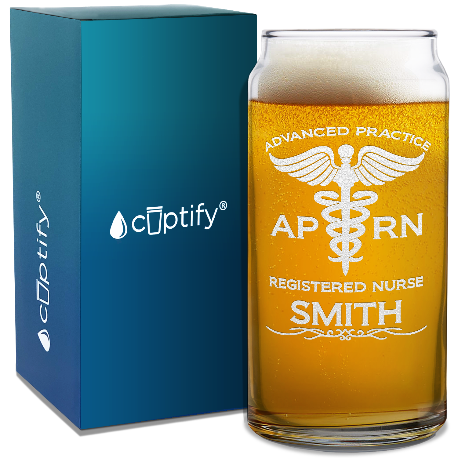 Personalized APRN Advanced Practice Registered Nurse Etched Glass