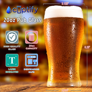 Cuptify 20oz Pub Glass