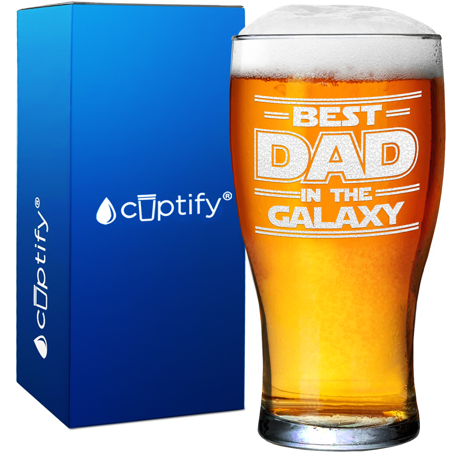 Best Dad In The Galaxy 20oz Pub Glass