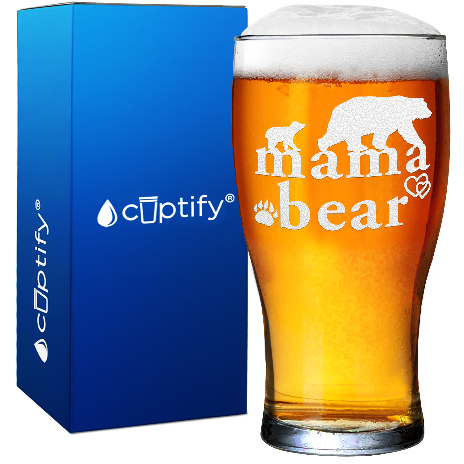 Mama Bear 20oz Pub Glass