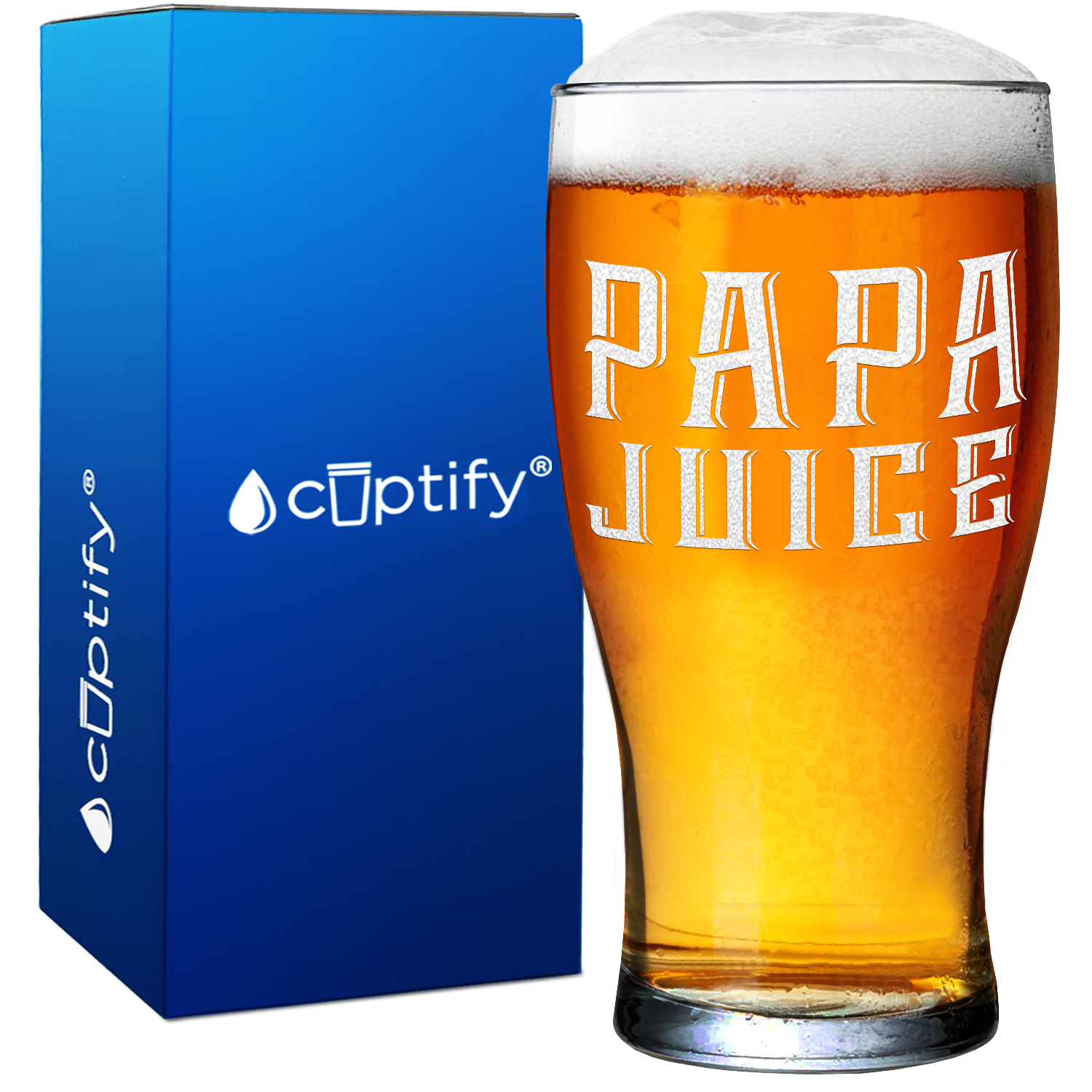 Papa Juice 20oz Pub Glass