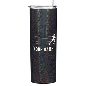 Running Man Cross Country Laser Engraved on Stainless Steel Cross Country Tumbler