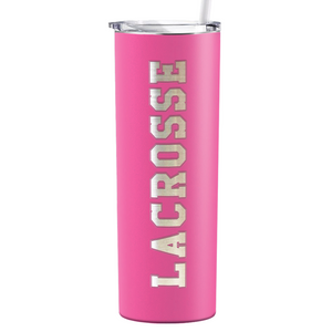 Lacrosse Laser Engraved on Stainless Steel Lacrosse Tumbler