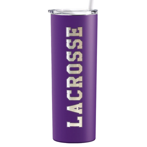 Lacrosse Laser Engraved on Stainless Steel Lacrosse Tumbler