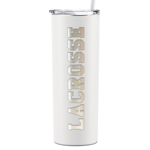 Lacrosse Laser Engraved on Stainless Steel Lacrosse Tumbler