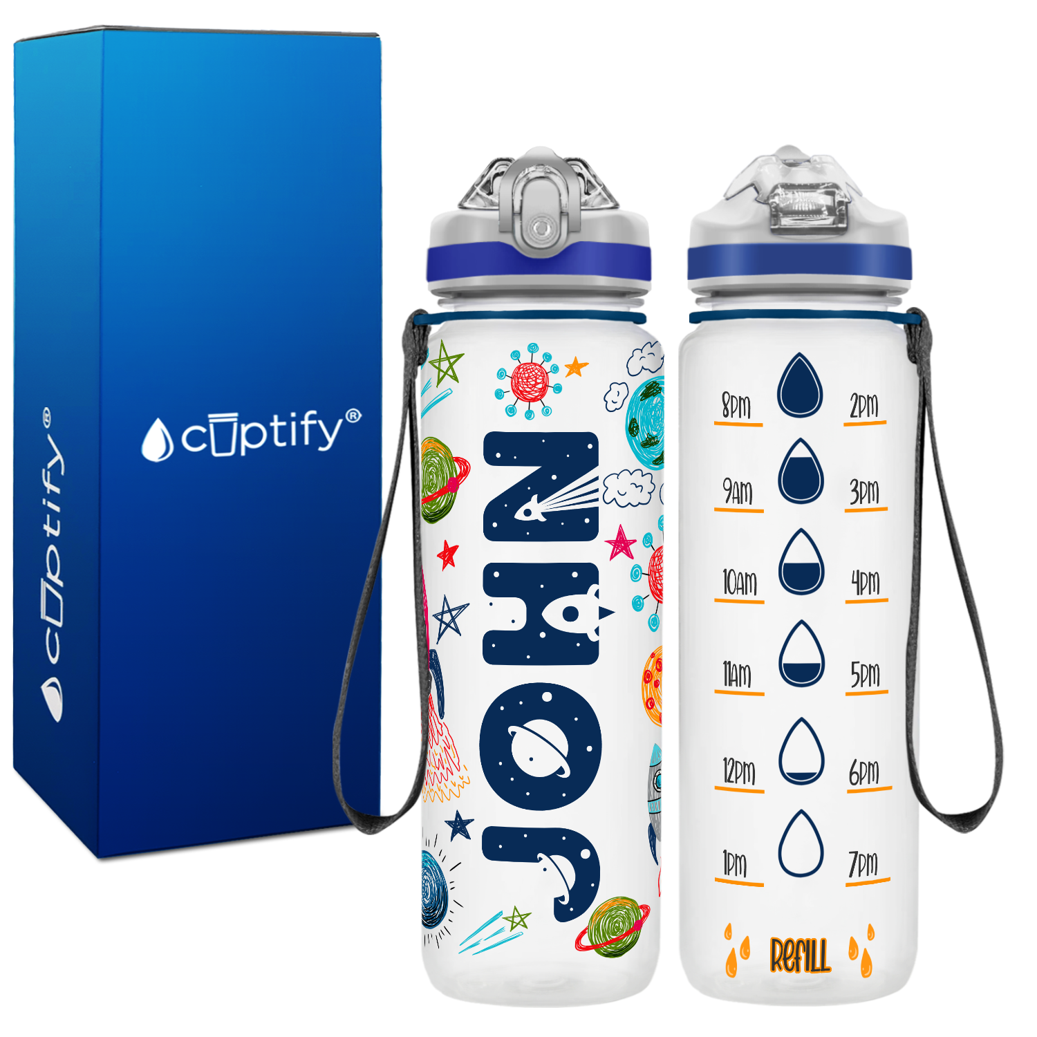 Personalized Space Water Bottle