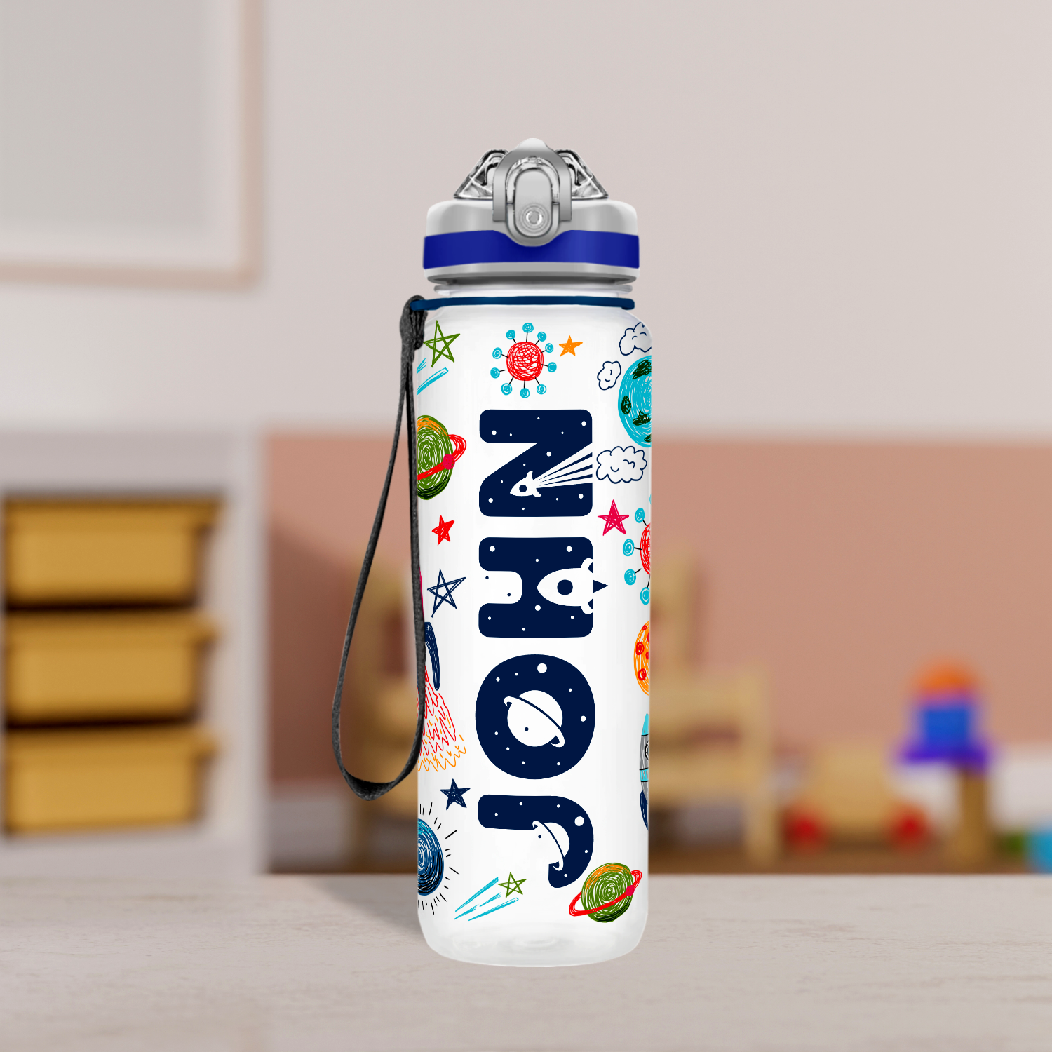 Space Astronauts Personalized Kids Bottle with Straw 20oz Tritan™ Water  Bottle in 2023