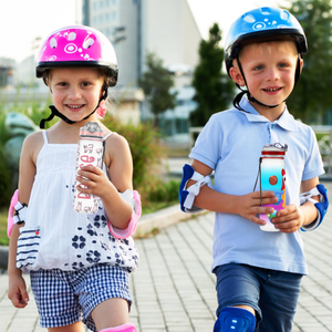 Cute Pink Cats Personalized Kids Bottle with Straw 20oz Tritan™ Water Bottle