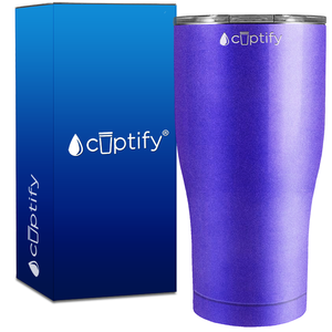 Purple Glitter 27oz Curve Tumbler