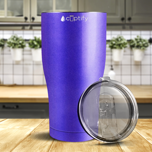 Purple Glitter 27oz Curve Tumbler