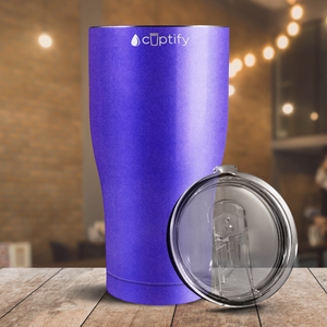 Purple Glitter 27oz Curve Tumbler