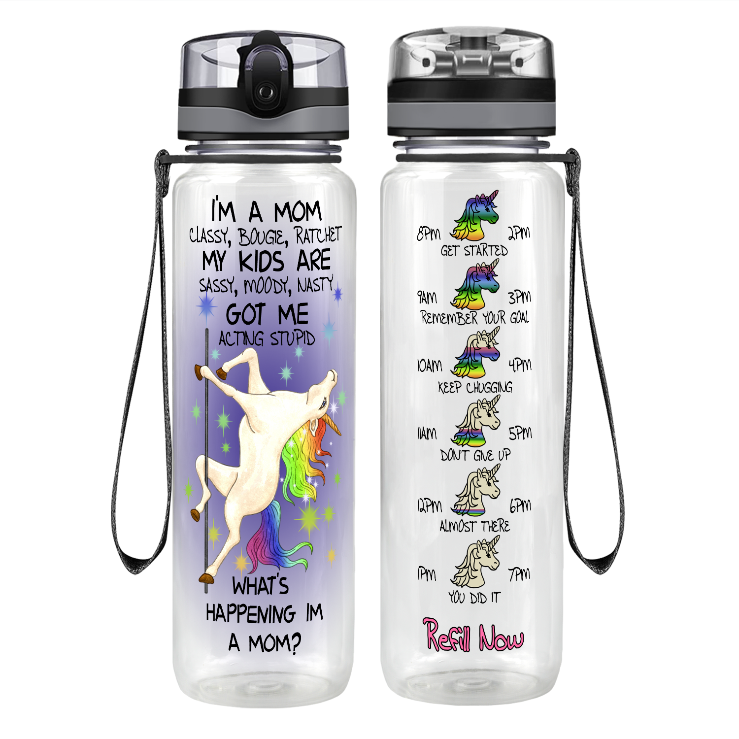 Funny Water Bottle, Stay Hydrated Bottle, Drink Your Effing Water, Maybe  Water Maybe Not, Mothers Day Gifts, Birthday Gift, Unicorn Bottle 