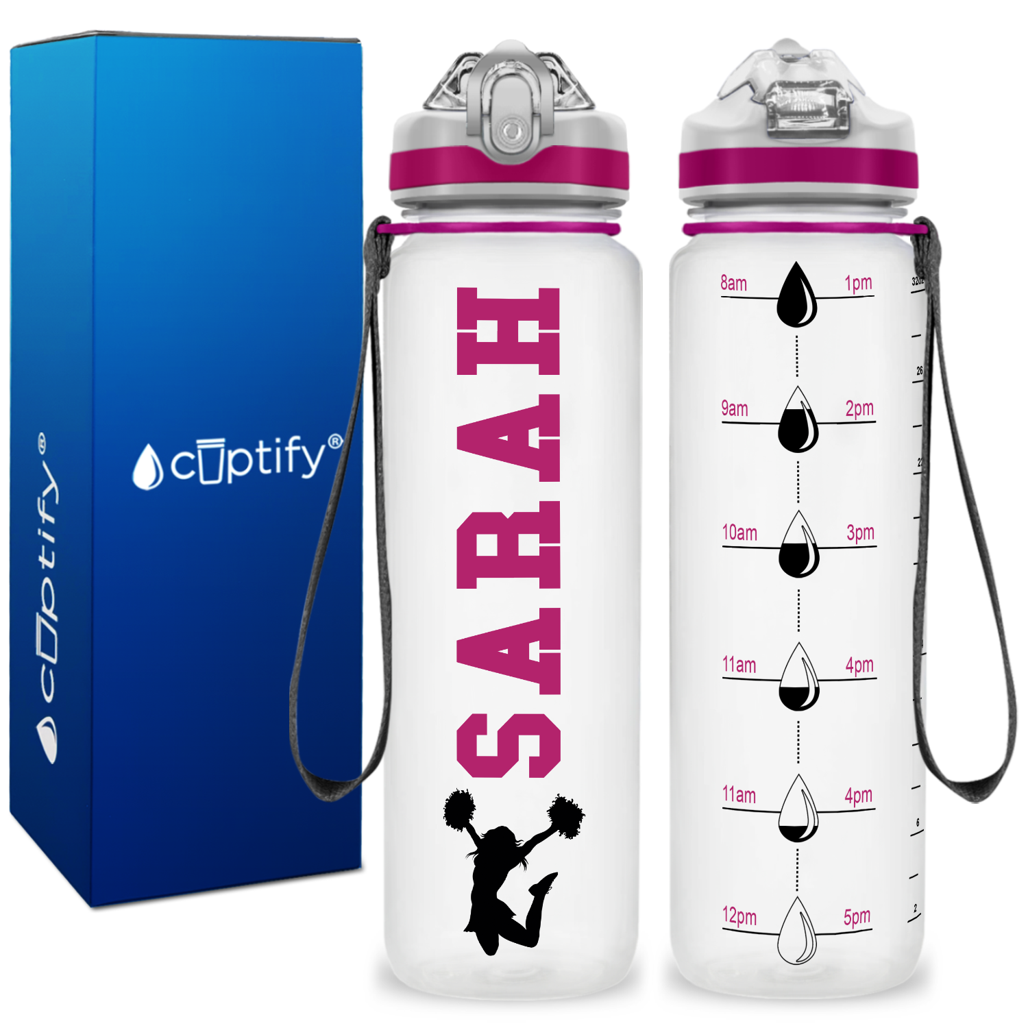 Cheer Water Bottle, Cheerleading Water Bottle Tumbler, Cheer Gifts,  Personalized. Gifts for Cheerleaders 