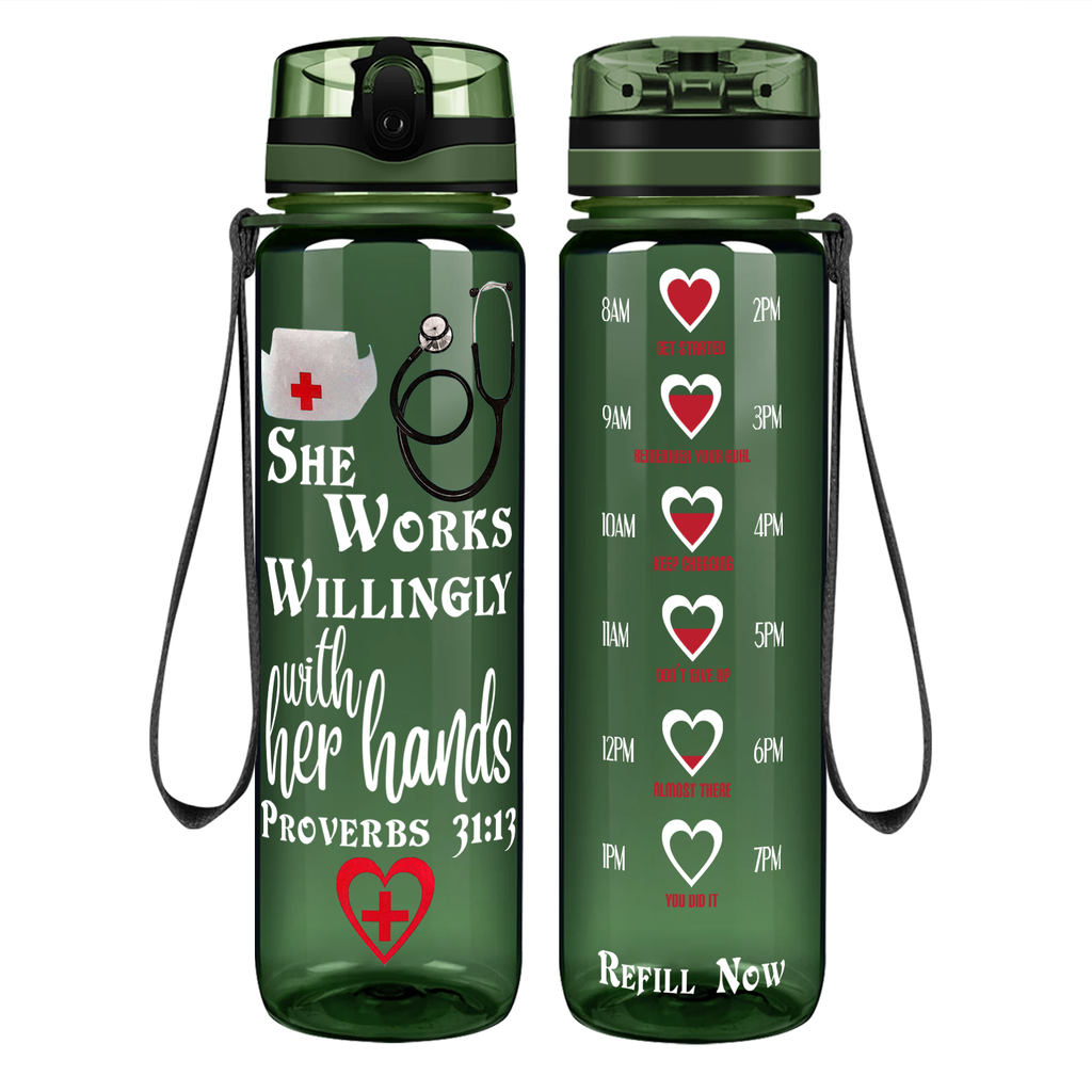 Army Green Frosted 32 oz Personalized Motivational Tracking Water Bott -  Cuptify