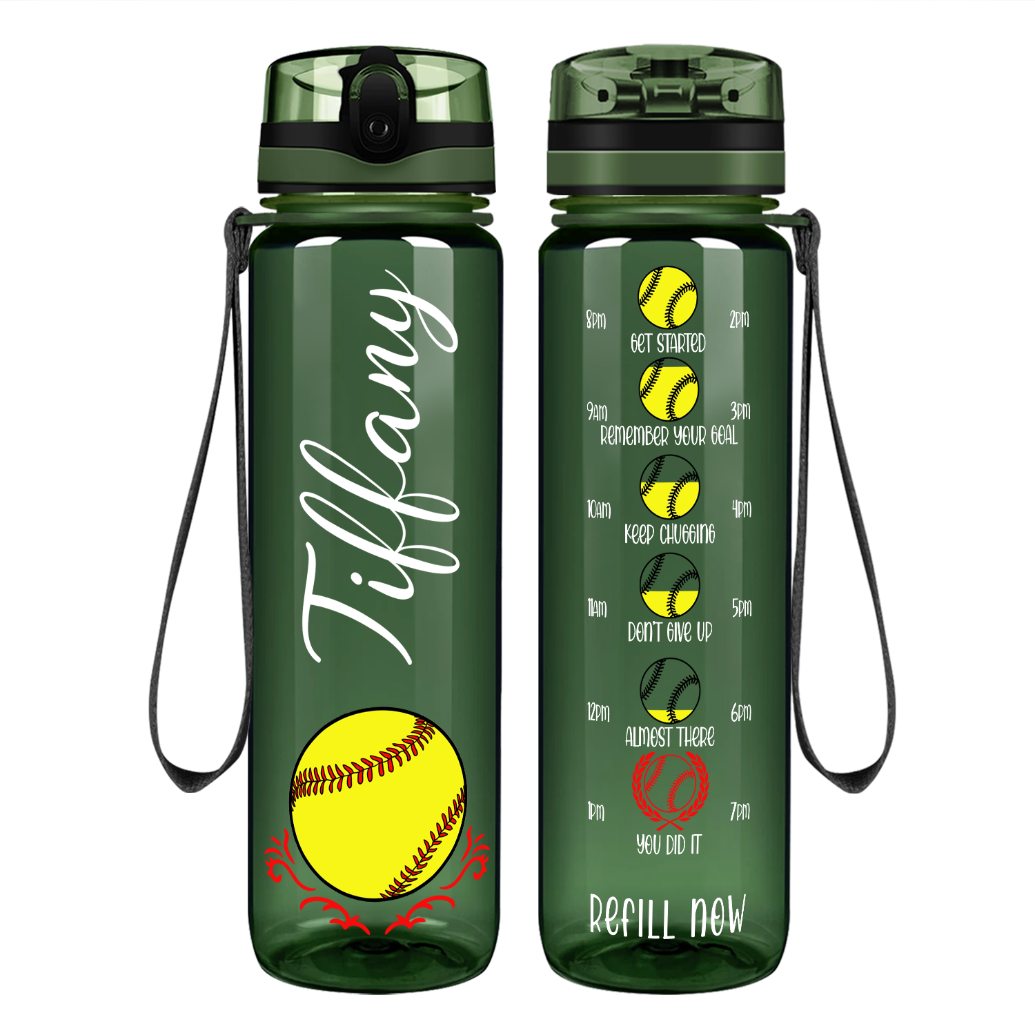 Personalized Keep Calm And Stay Hydrated Softball Girl 32oz Water