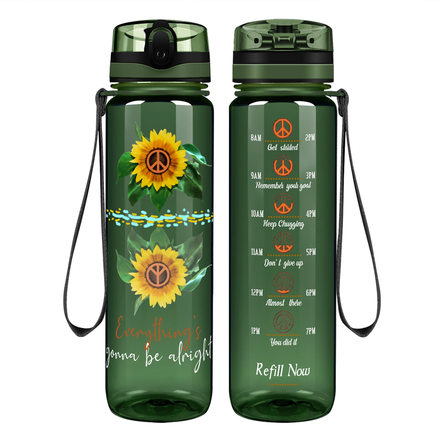 Humble + Hydrated 20 oz Water Bottle - Green