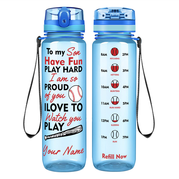 Personalized Keep Calm And Stay Hydrated Baseball Boy 32oz Water