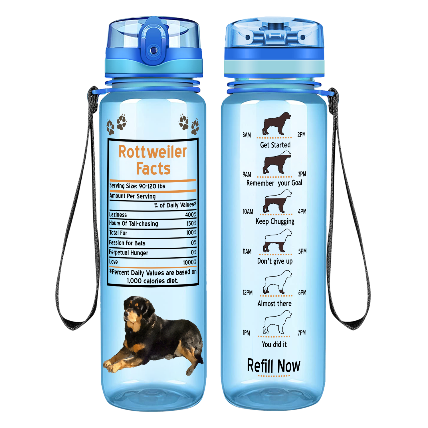 Dachshund Water Bottle, Drink Your Dog Gone Water Tracker, 25 oz, 20 o –  614VinylLLC