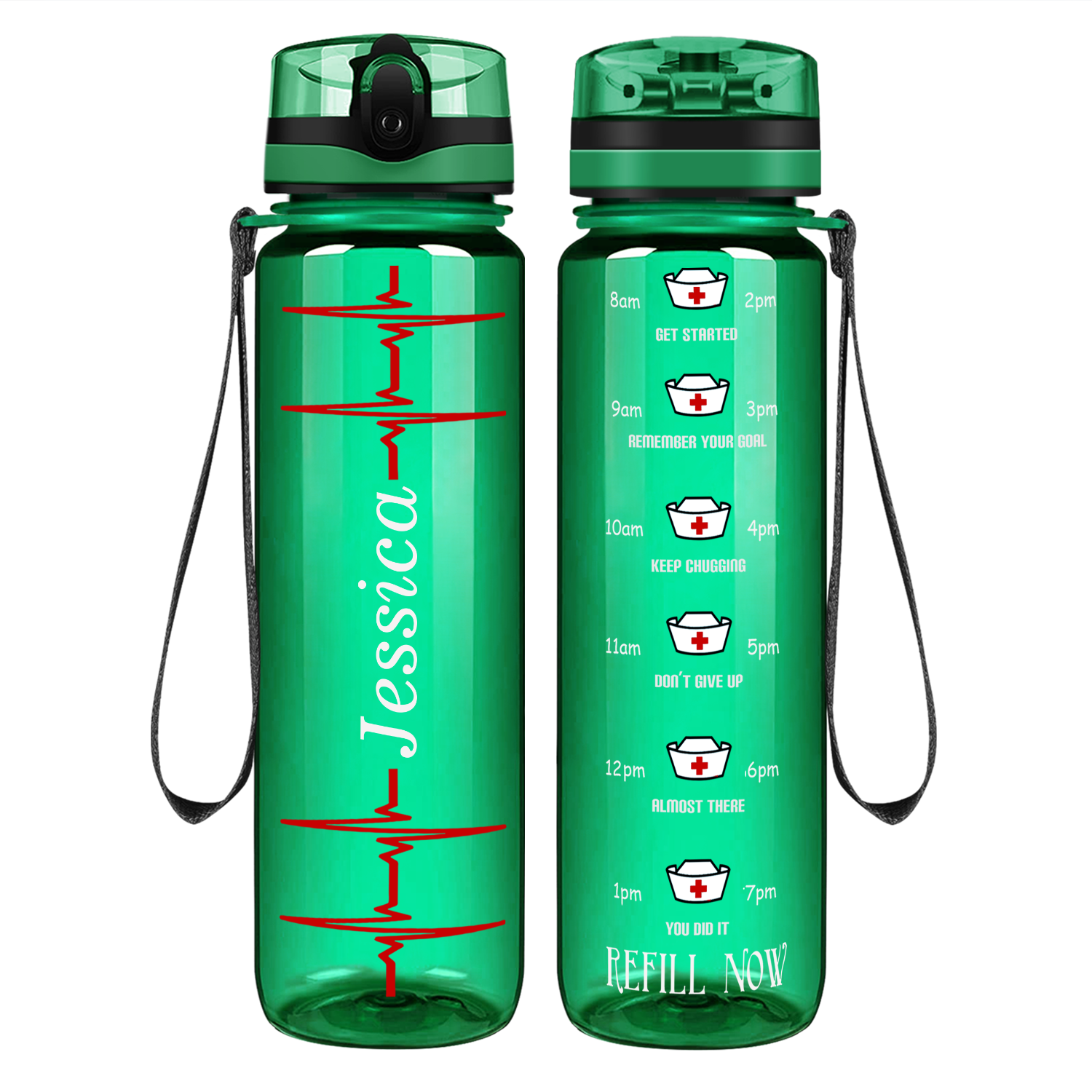 Hit your daily hydration goals with this motivational water bottle