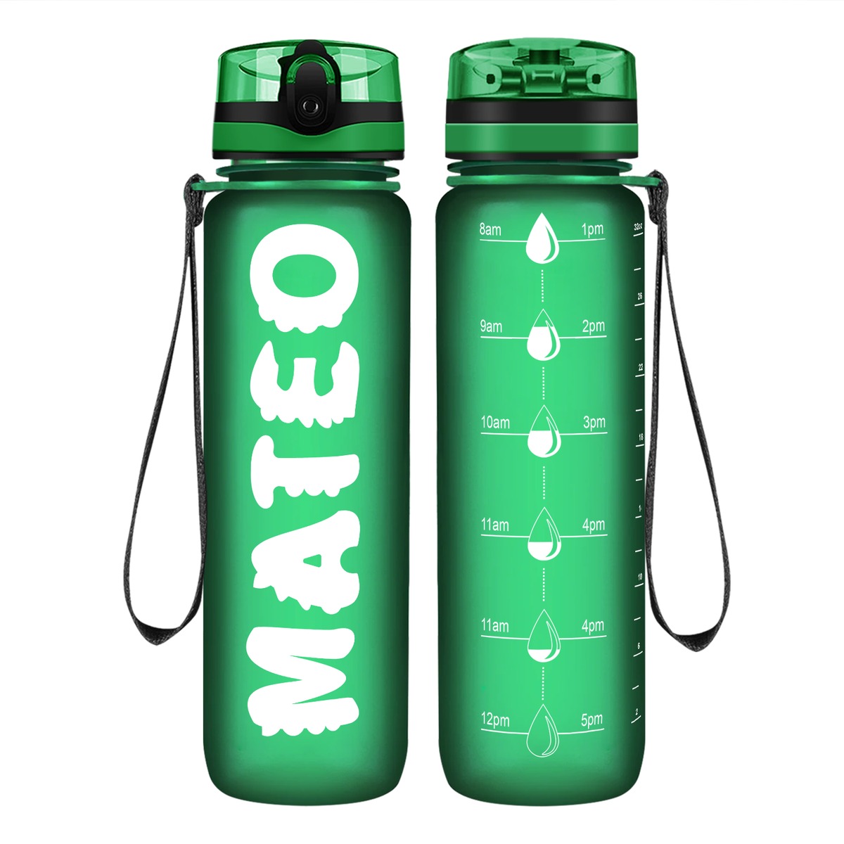 Custom Water Bottle Tracker Motivational Water Bottle With Straw