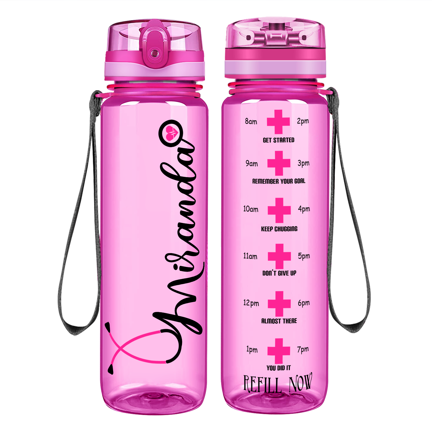 All I Need Today on 32oz Motivational Tracking Nurse Water Bottle - Cuptify
