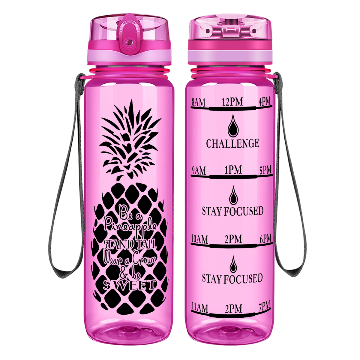 Pineapple Stand Tall Water Bottle Green Gloss