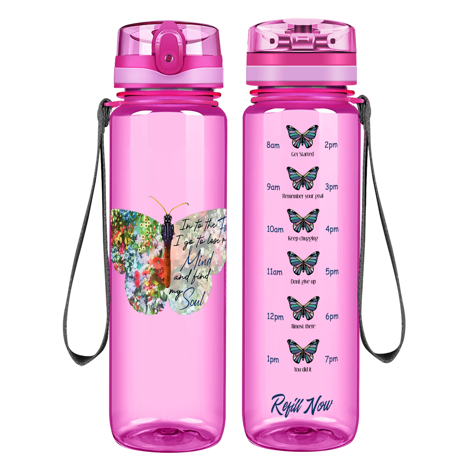 Butterfly Water Bottle Butterflies Water Bottle Butterfly Tumbler Custom Water  Bottle Butterfly Gift Butterfly Birthday Tracker 