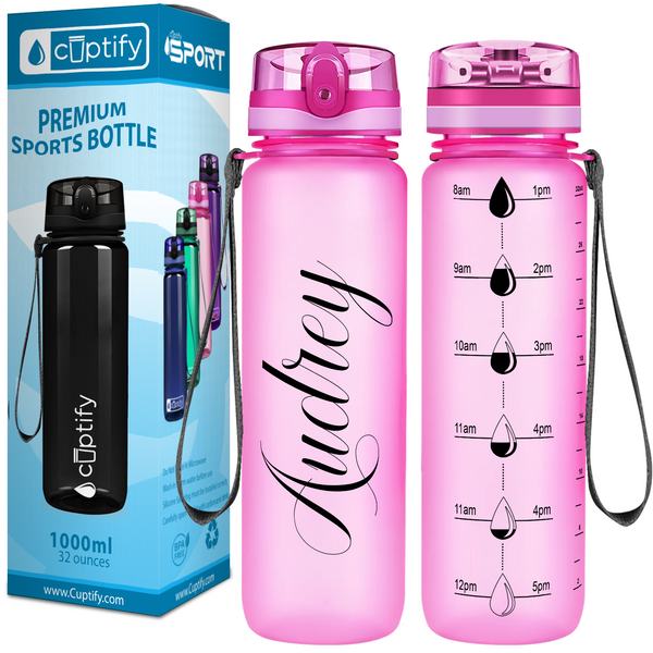 RN Nurse on 32oz Motivational Tracking Water Bottle - Cuptify