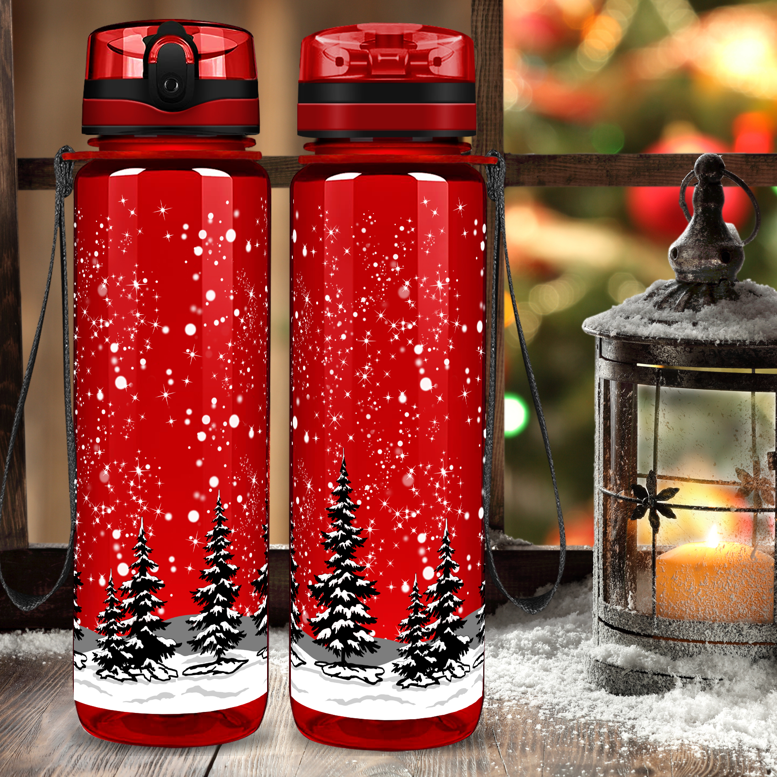 Cuptify Red 32 oz Water Bottle
