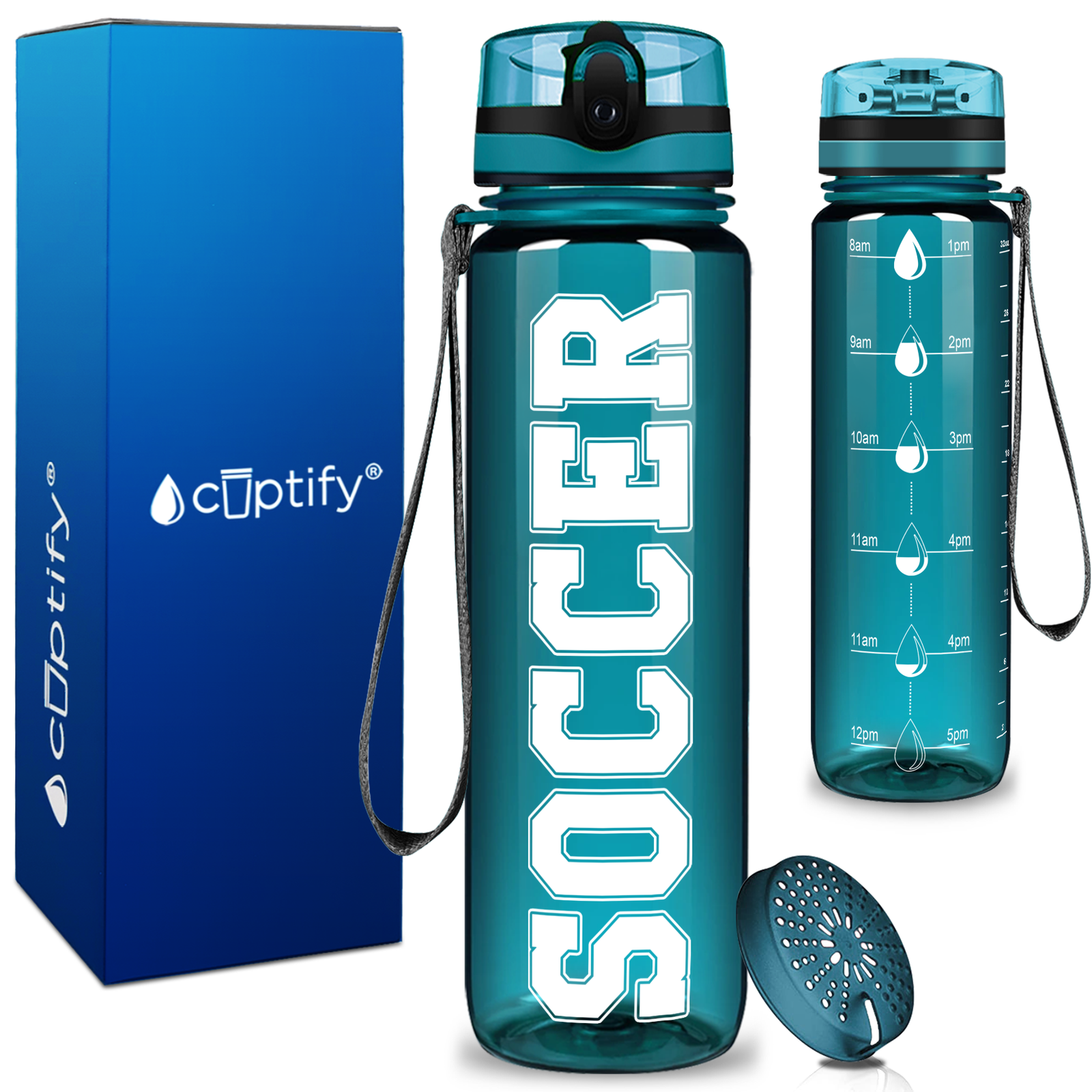 Soccer Design Custom Water Bottles