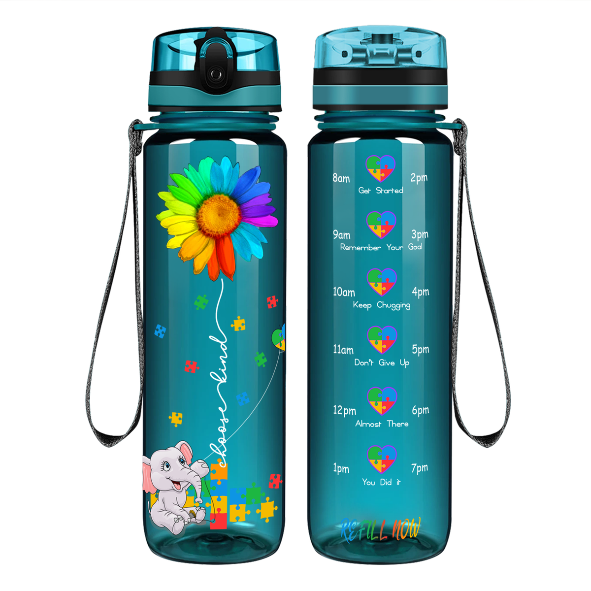 Blue Baby Elephant Custom Kids Thermos